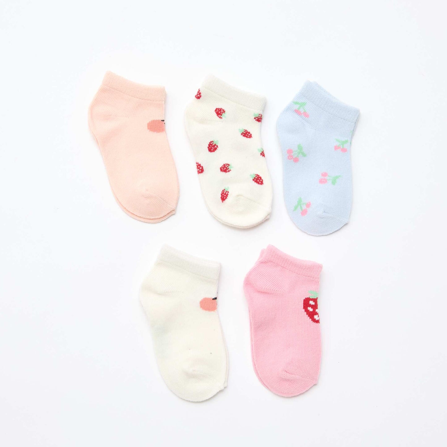Pack of 5 Invisible Socks ORANGE