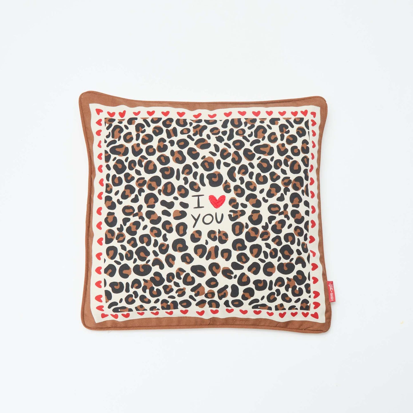 Agathe Sorlet x Kiabi Leopard Print Cushion Cover - 45 x 45 cm WHITE