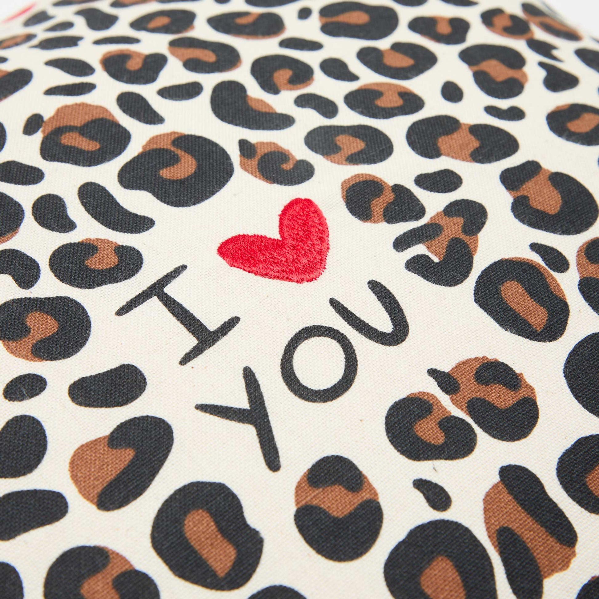 Agathe Sorlet x Kiabi Leopard Print Cushion Cover - 45 x 45 cm WHITE