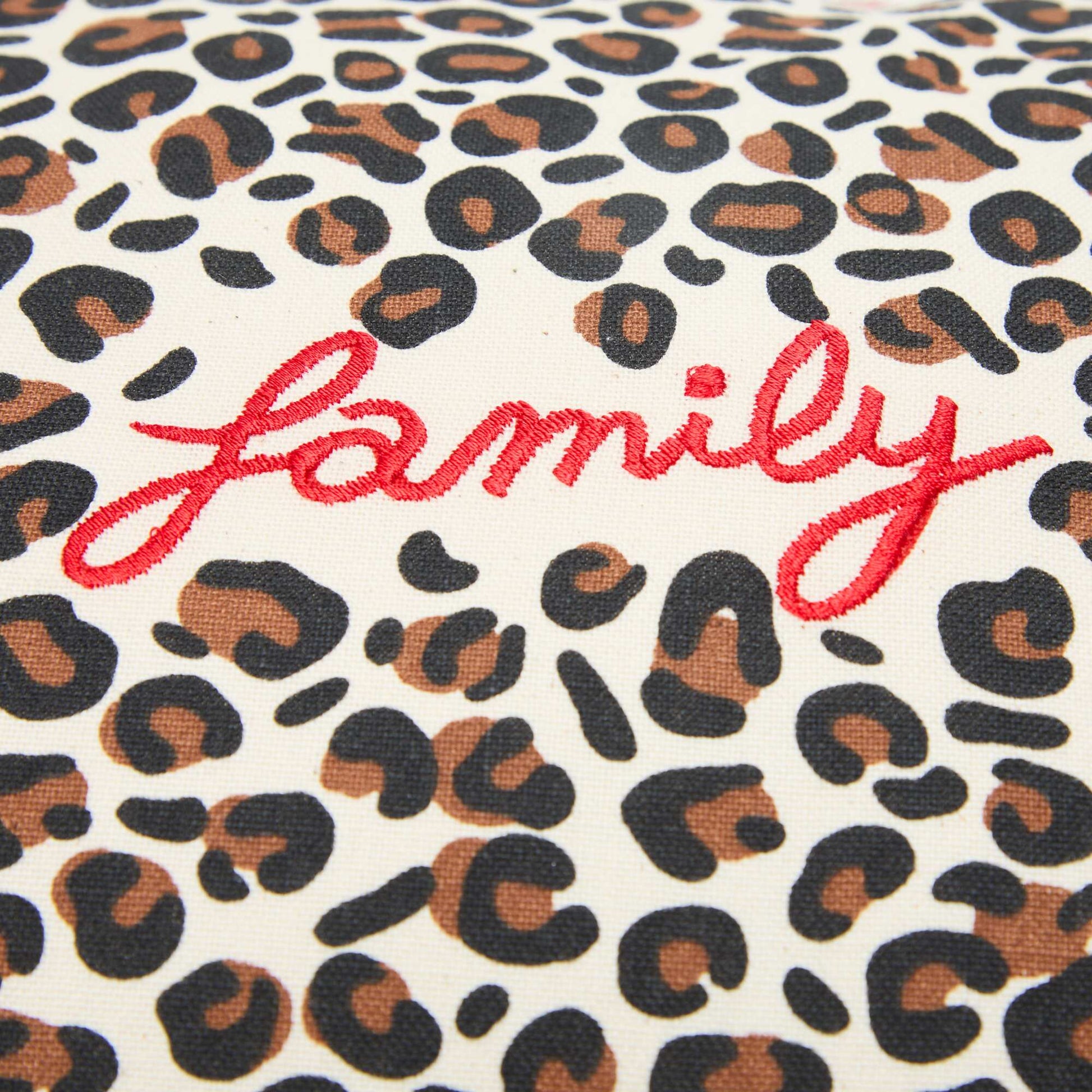 Agathe Sorlet x Kiabi Leopard Print Cushion Cover - 30 x 50 cm WHITE
