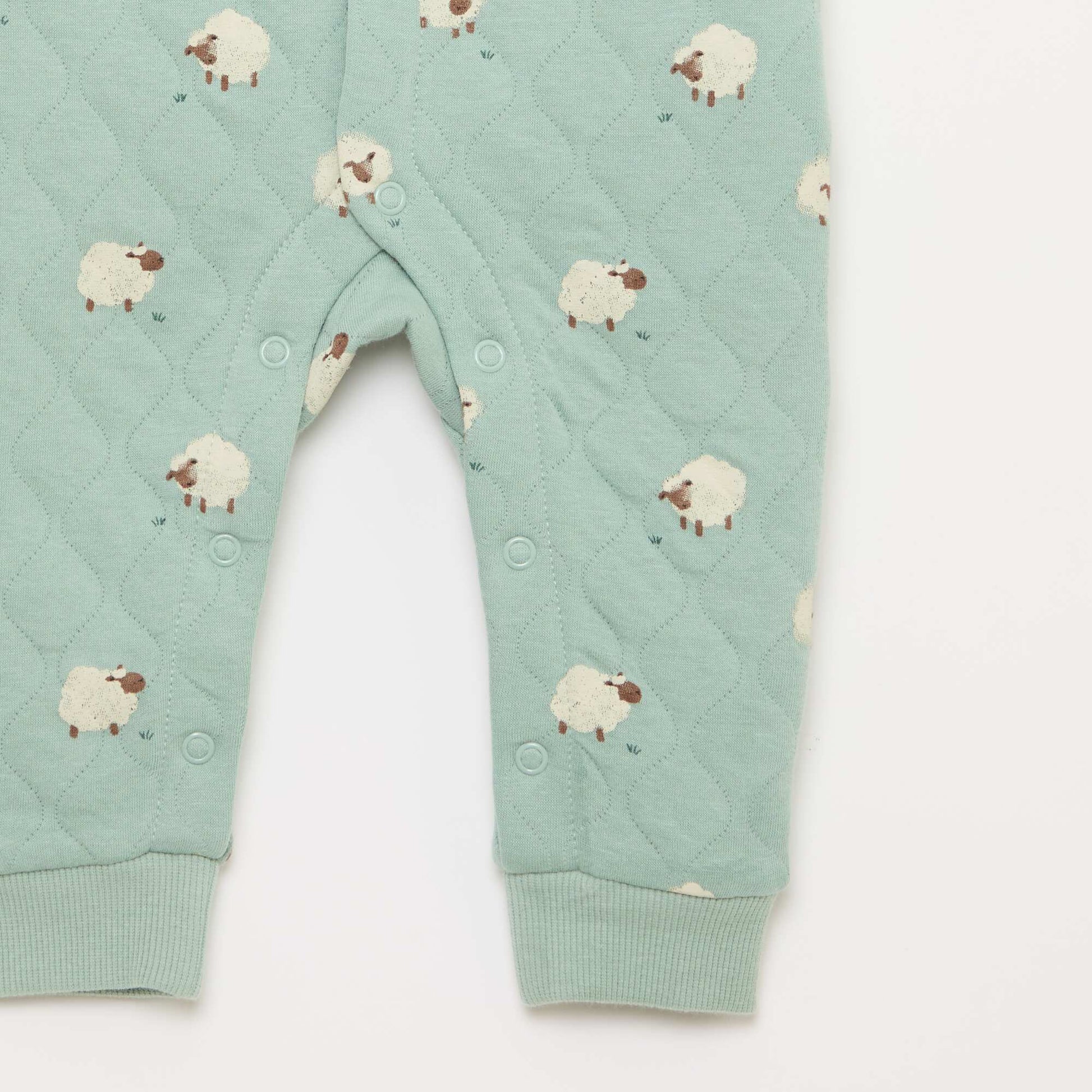Quilted Sleeper Without Feet BLUE