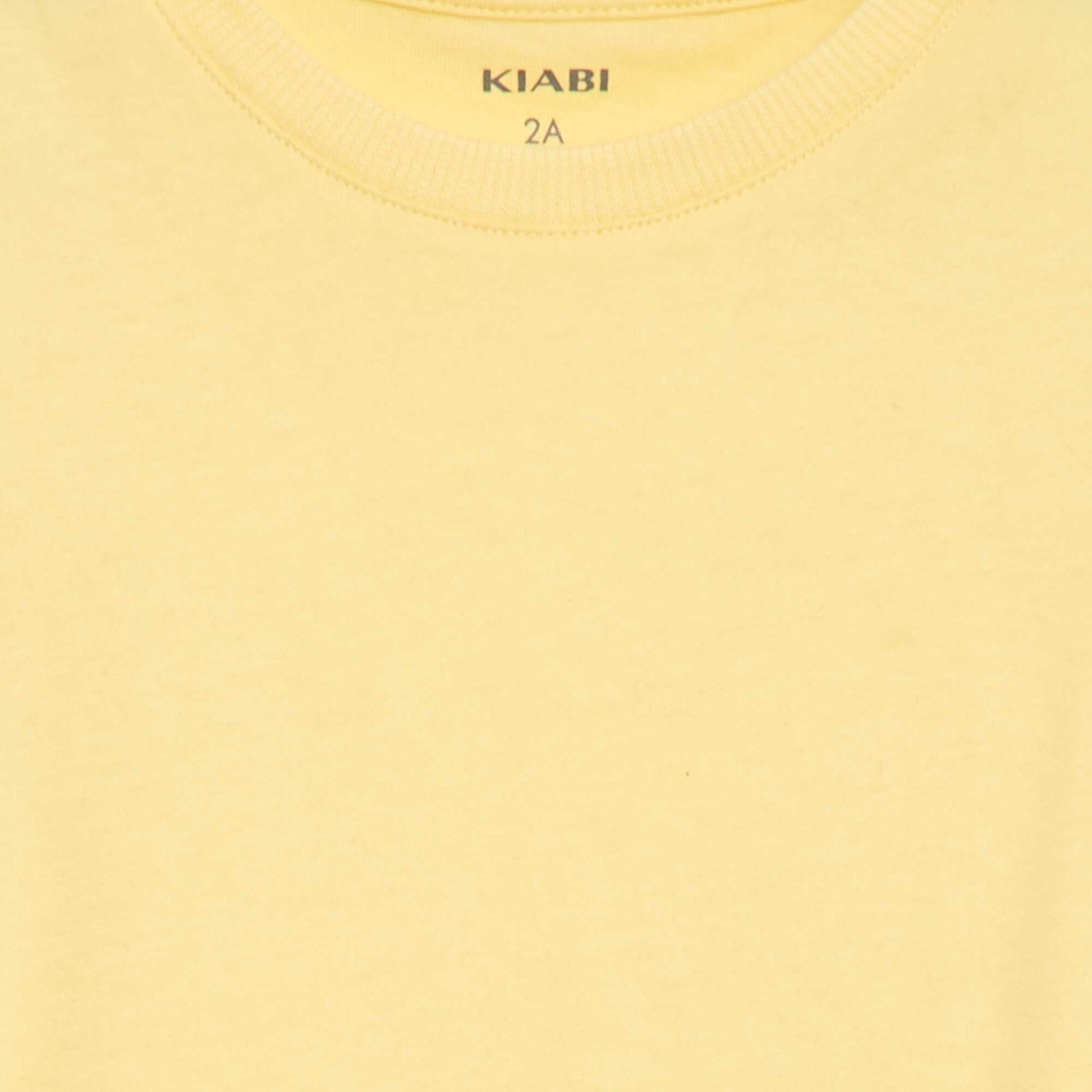 Plain Cotton Jersey T-shirt YELLOW