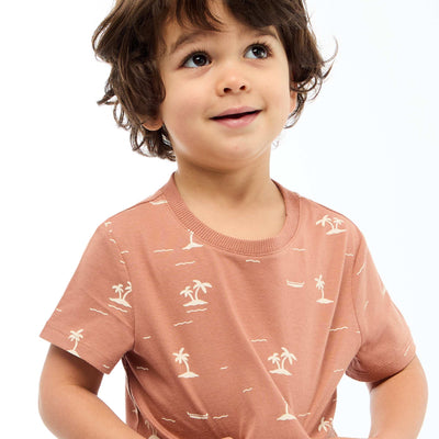 Plain Cotton Jersey T-shirt BROWN