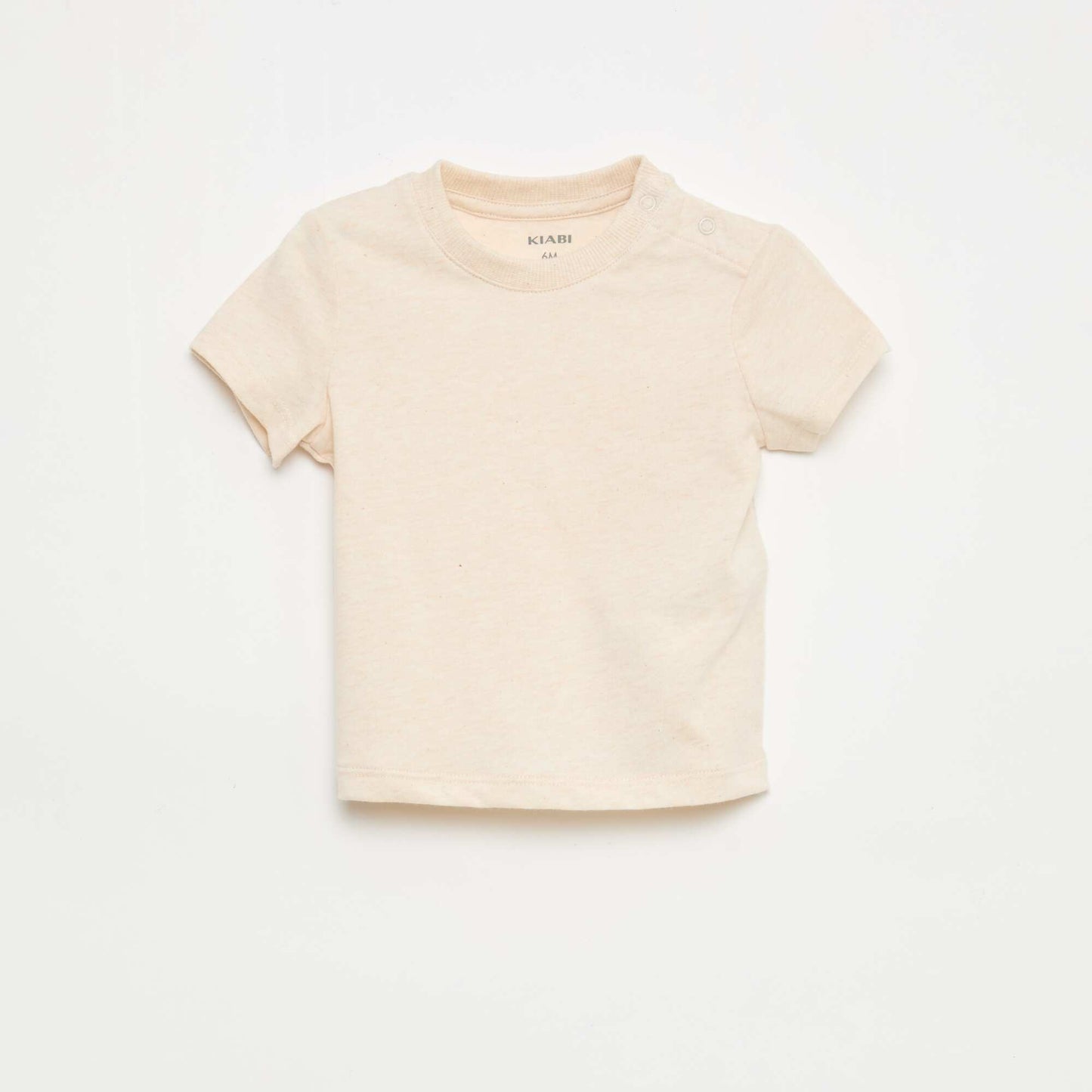 Plain Cotton Jersey T-shirt BEIGE