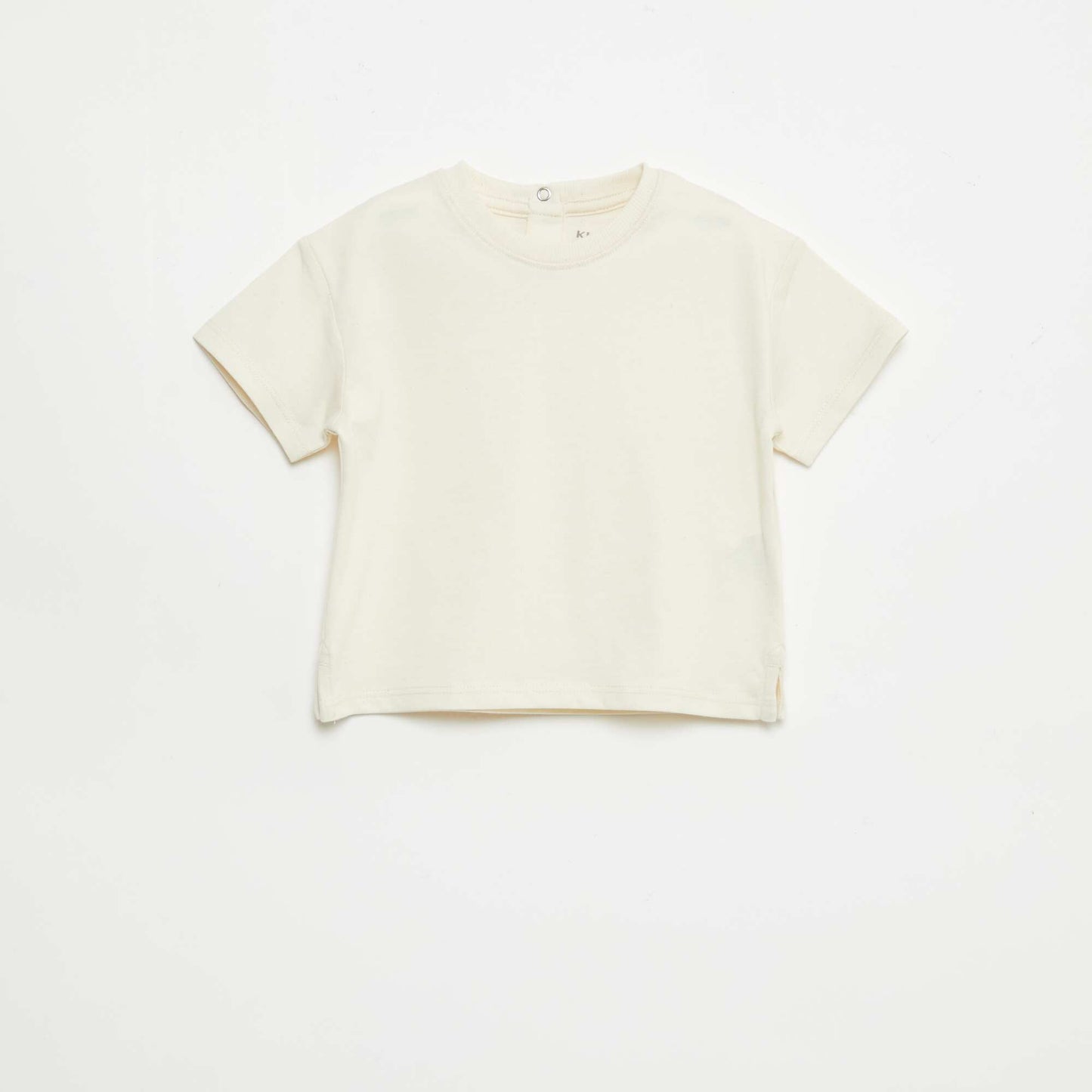 Sleeveless Plain T-shirt ECRU
