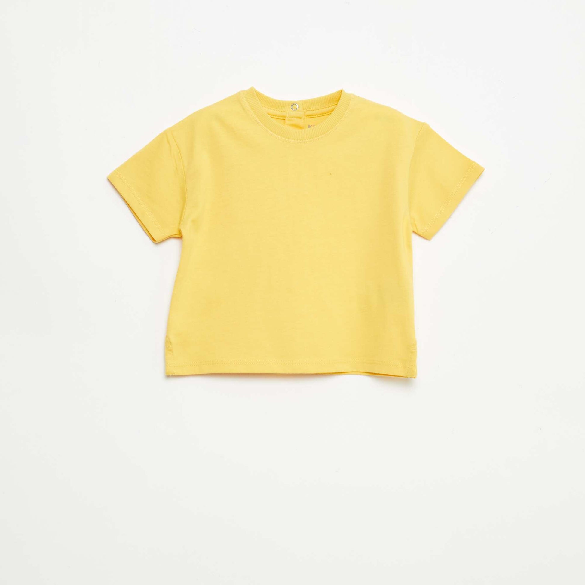 Sleeveless Plain T-shirt YELLOW