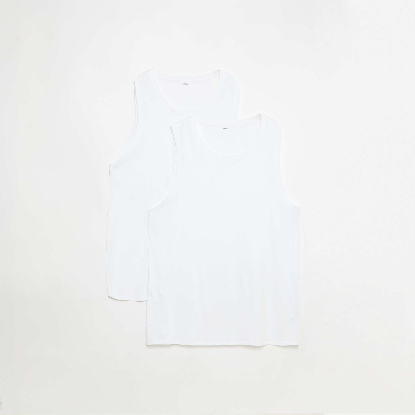 Jersey Knit Tank Top Set - 2 Pack WHITE