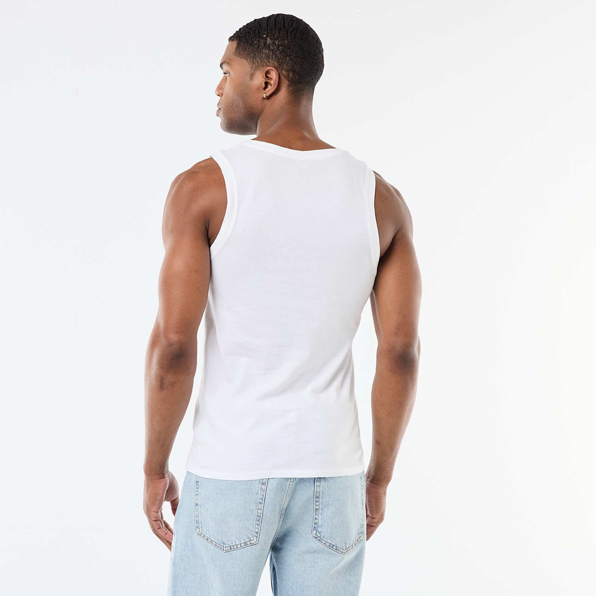 Jersey Knit Tank Top Set - 2 Pack WHITE