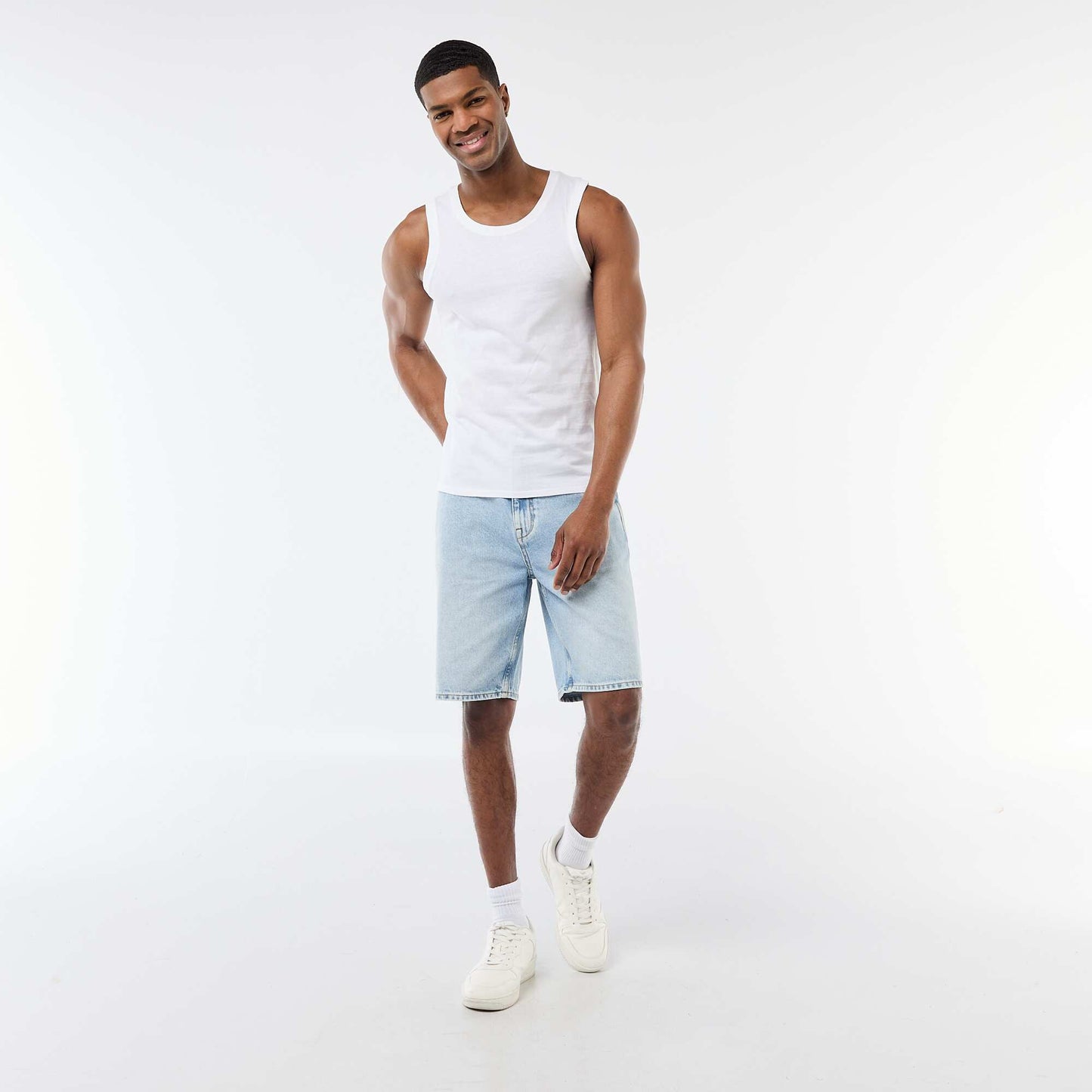 Jersey Knit Tank Top Set - 2 Pack WHITE