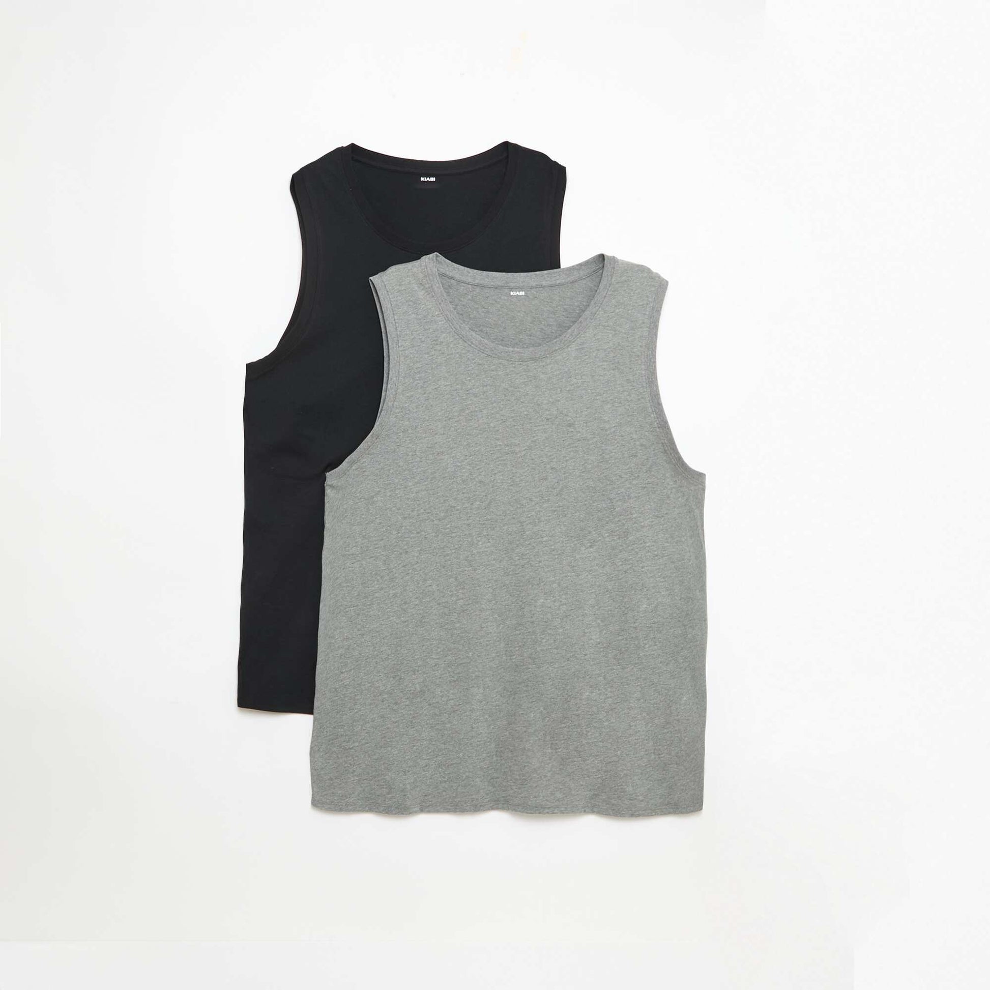 Jersey Knit Tank Top Set - 2 Pack GREY