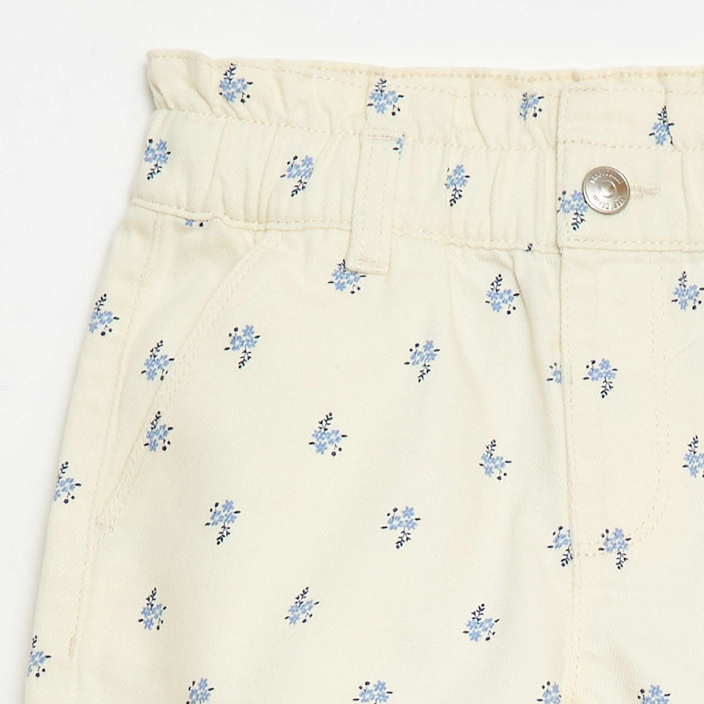 All-Over Print Cotton Shorts BEIGE