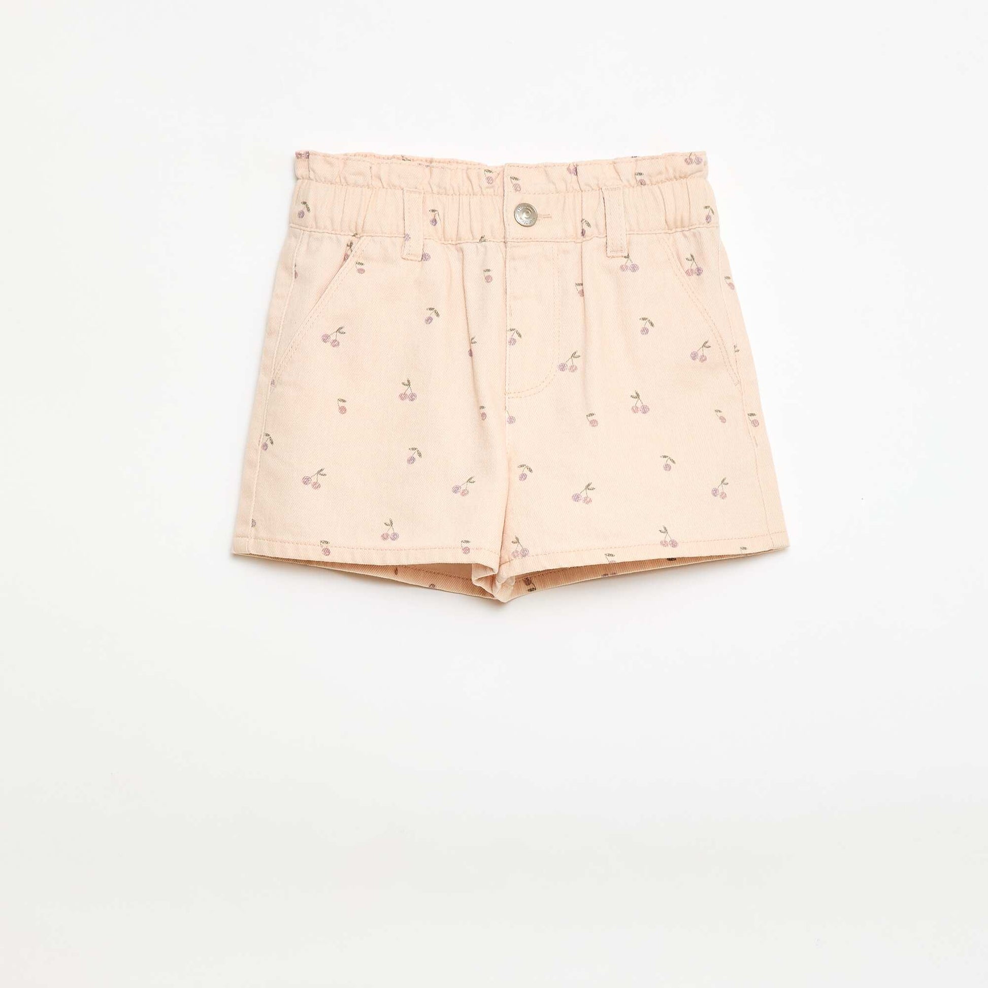 All-Over Print Cotton Shorts PINK