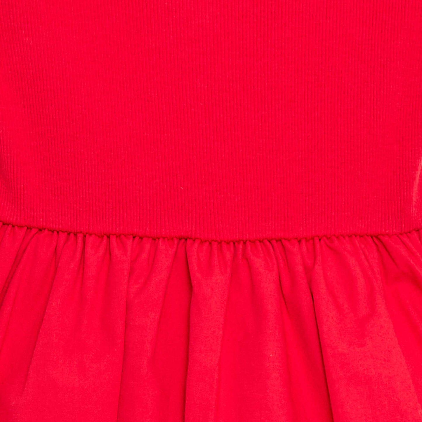 Short-Sleeve Bubble Dress RED