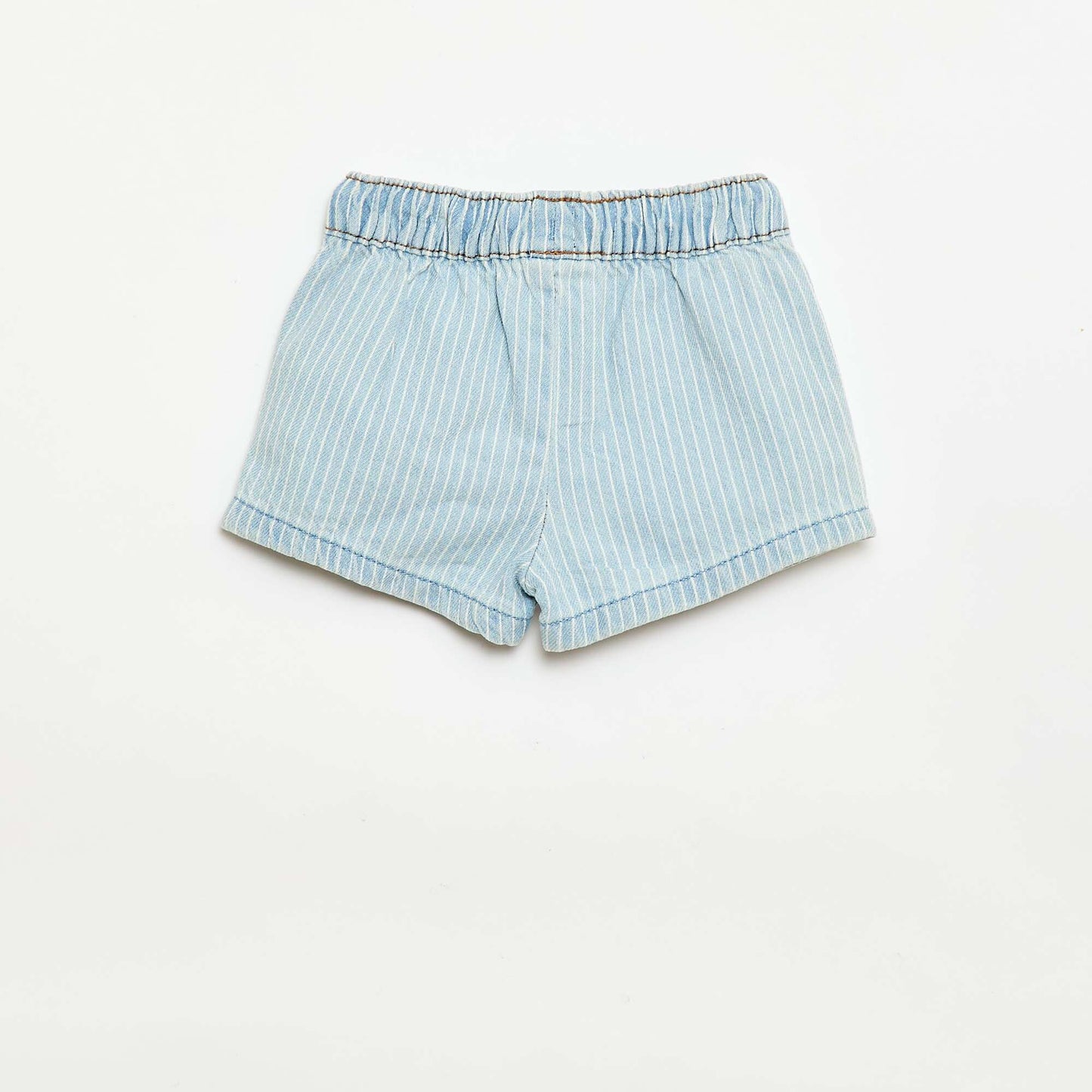 Denim shorts with drawstrings BLUE