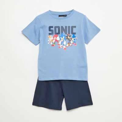 Sonic Cotton Pajama Set BLUE