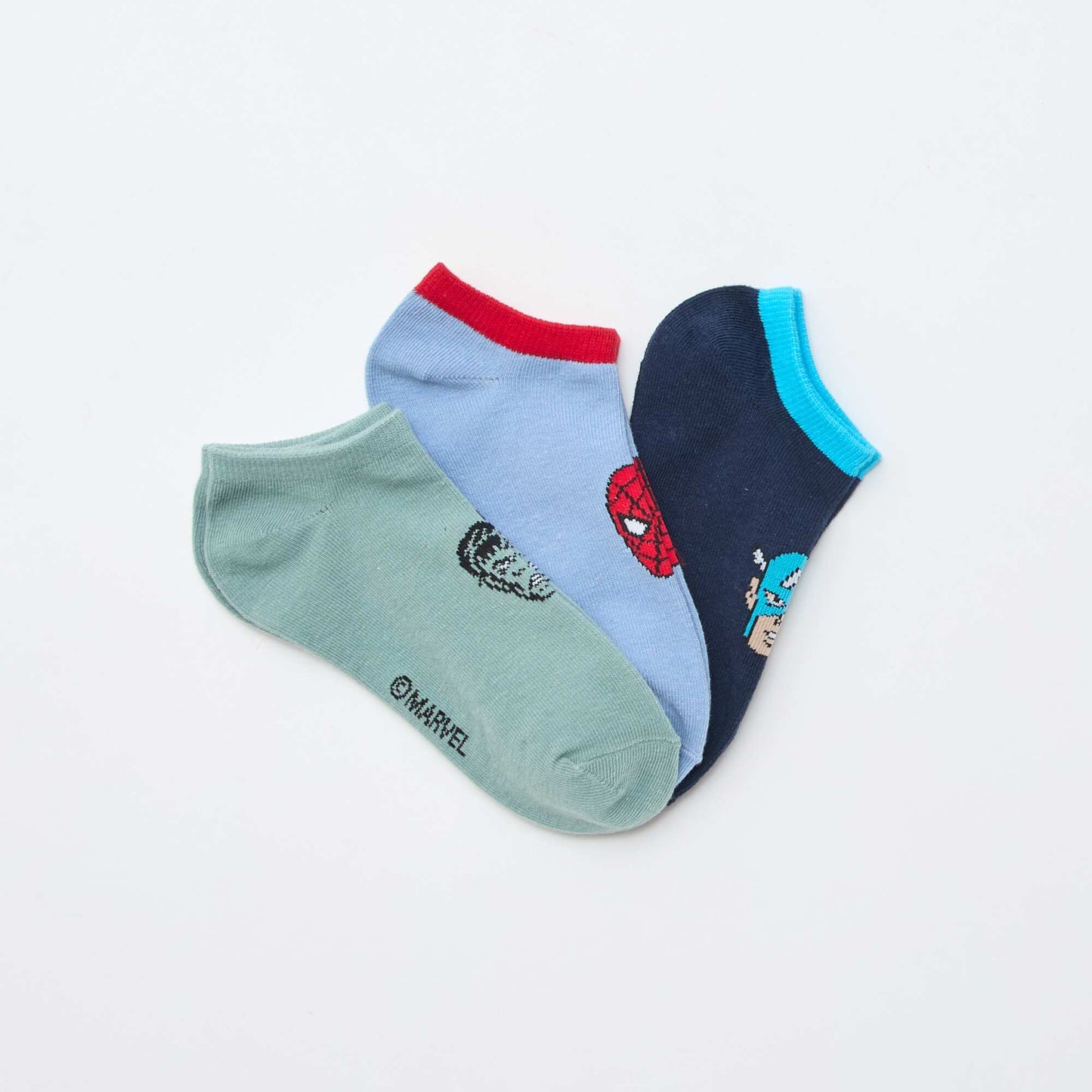 3-Pack of \'Marvel\' Socks BLUE