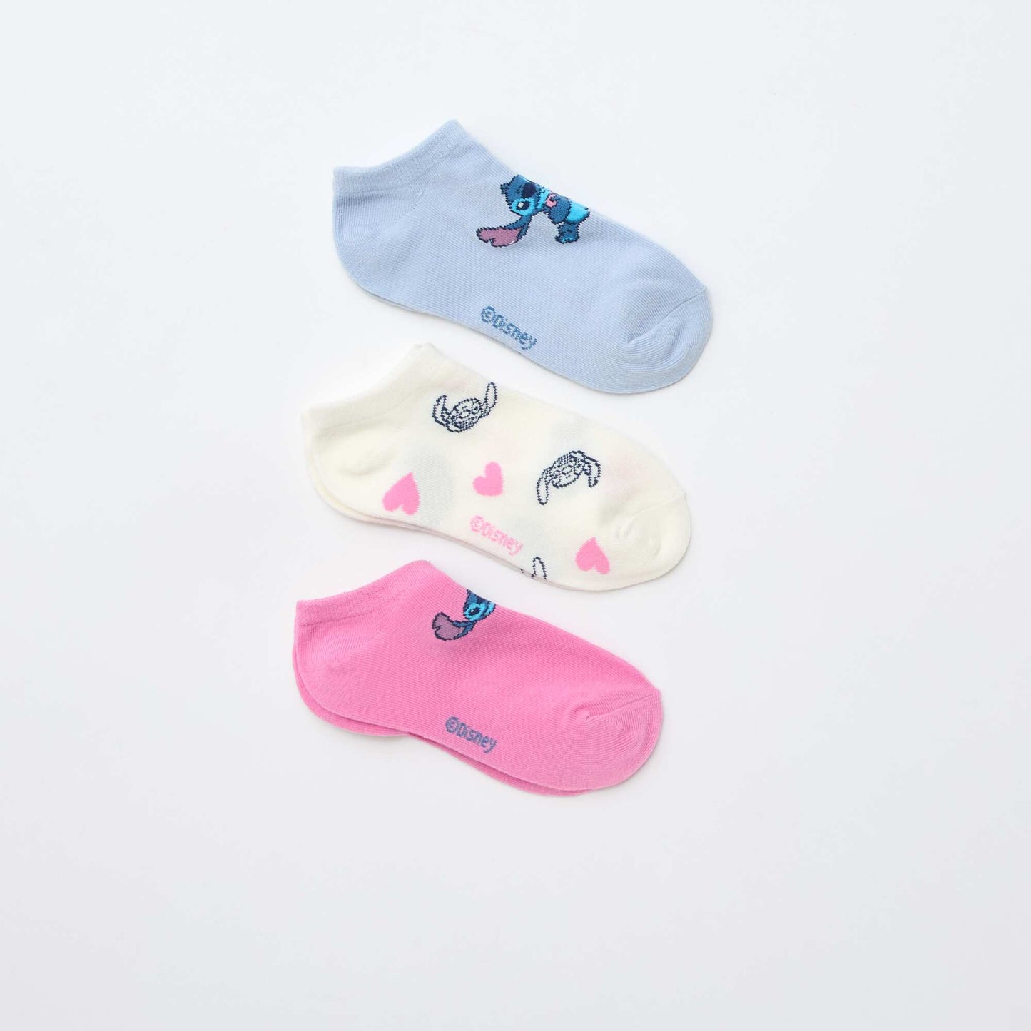 Pack of 3 'Disney' No-Show Socks PINK