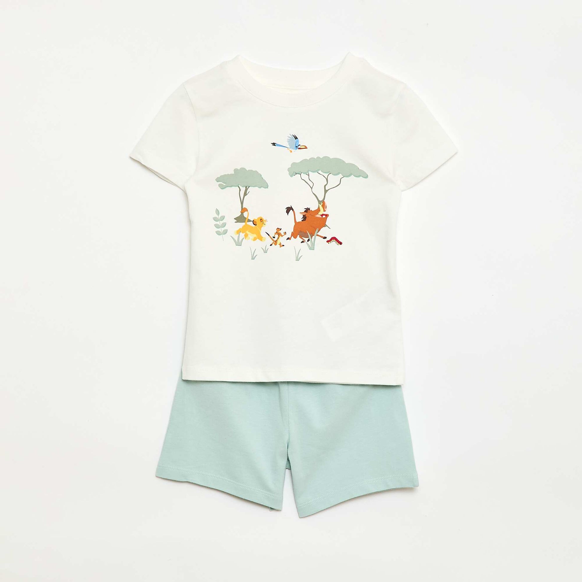 Disney\'s The Lion King 2-Piece T-Shirt and Shorts Set WHITE