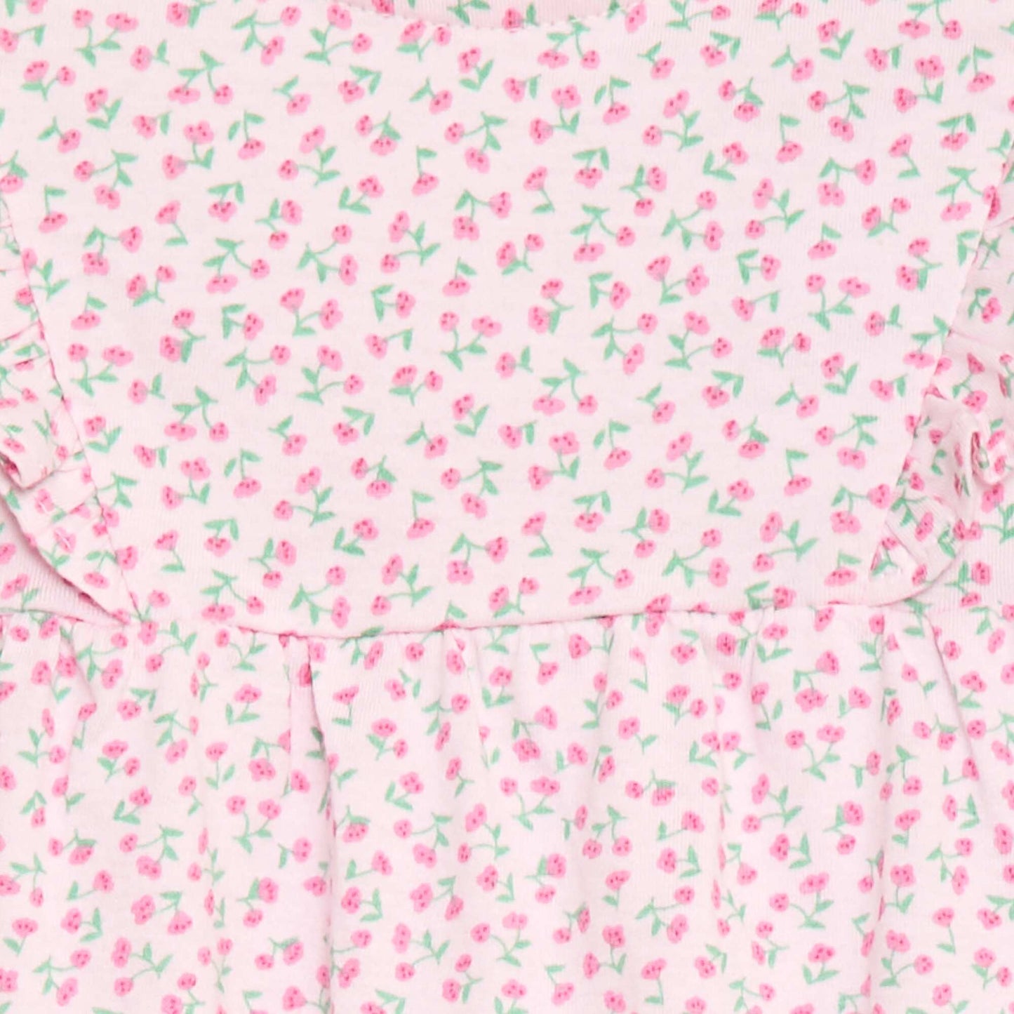 Printed cotton jersey romper PINK