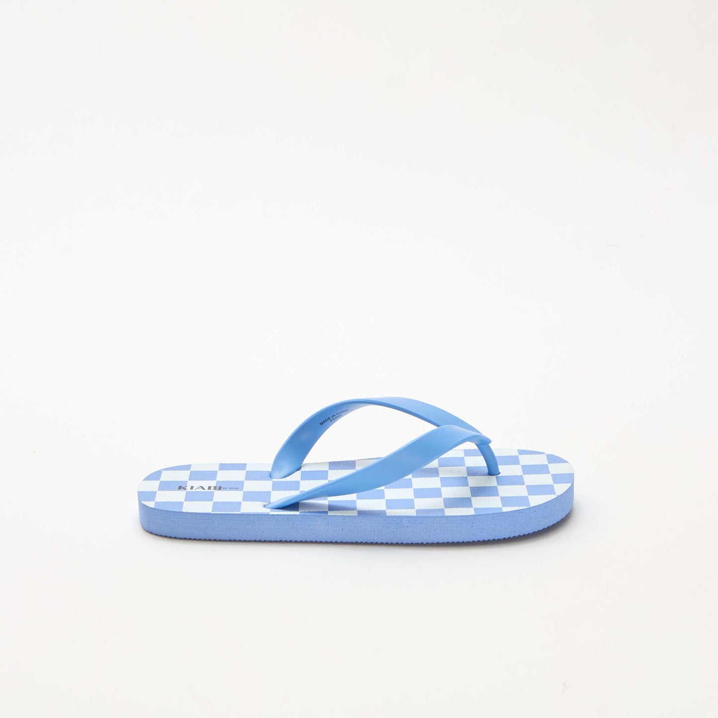 Checkerboard Print Flip-Flops BLUE