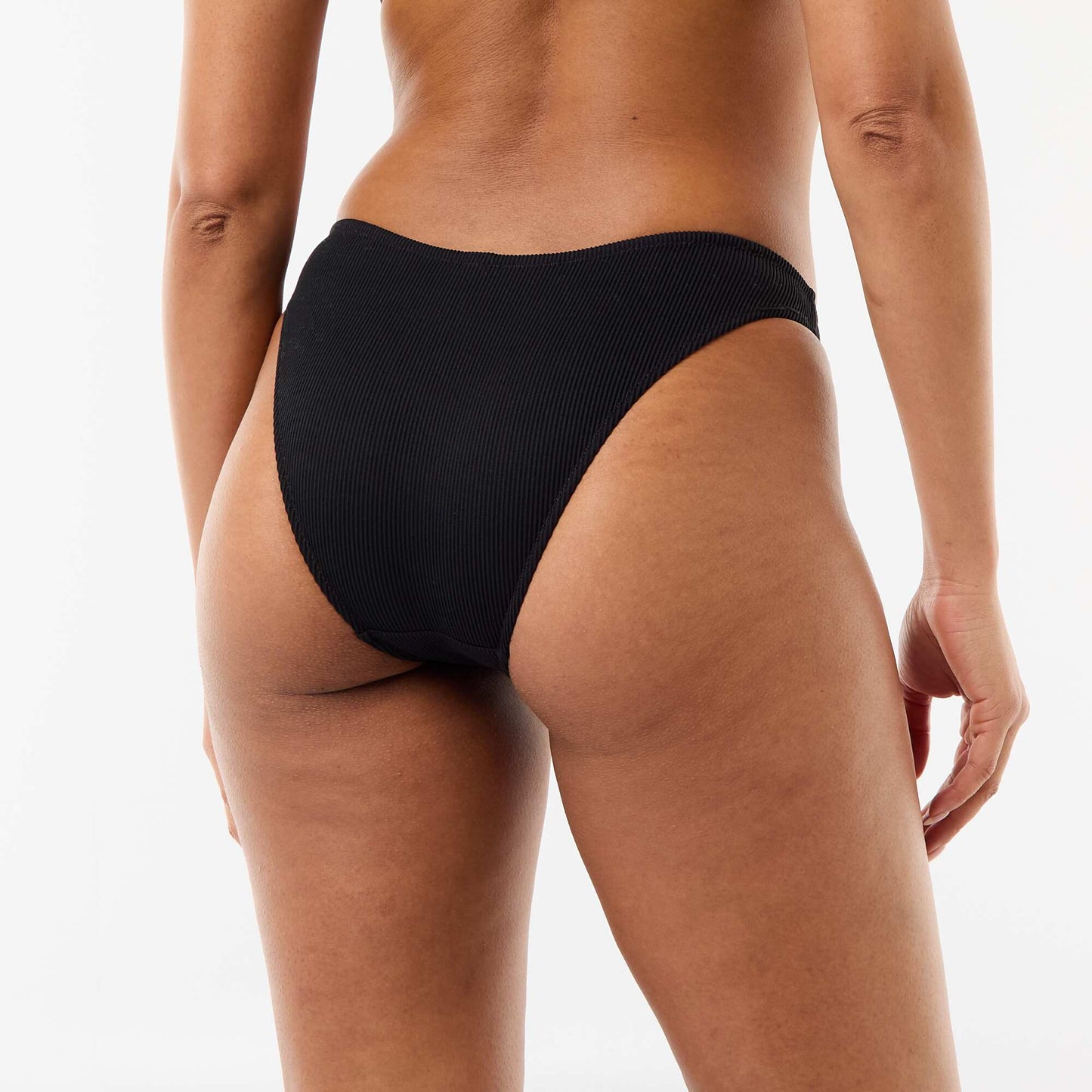 Textured Knit Swim Briefs BLACK