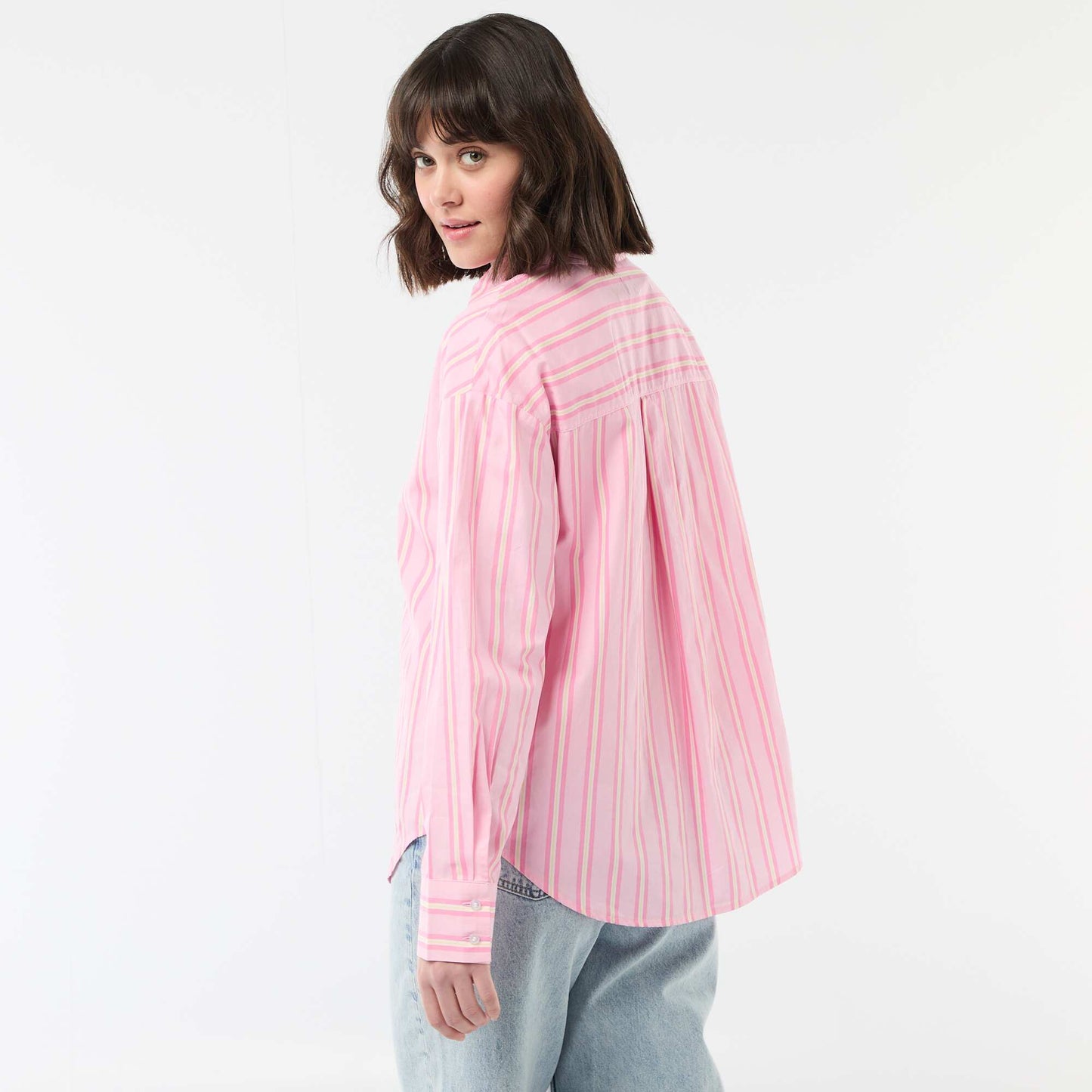 Long-Sleeved Poplin Shirt PINK