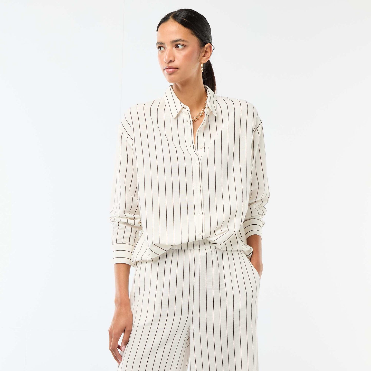 Linen Blend Shirt WHITE
