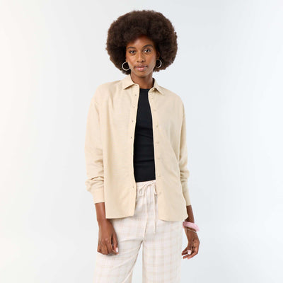 Blended Linen Shirt BEIGE