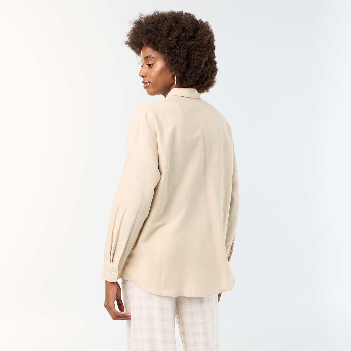 Blended Linen Shirt BEIGE