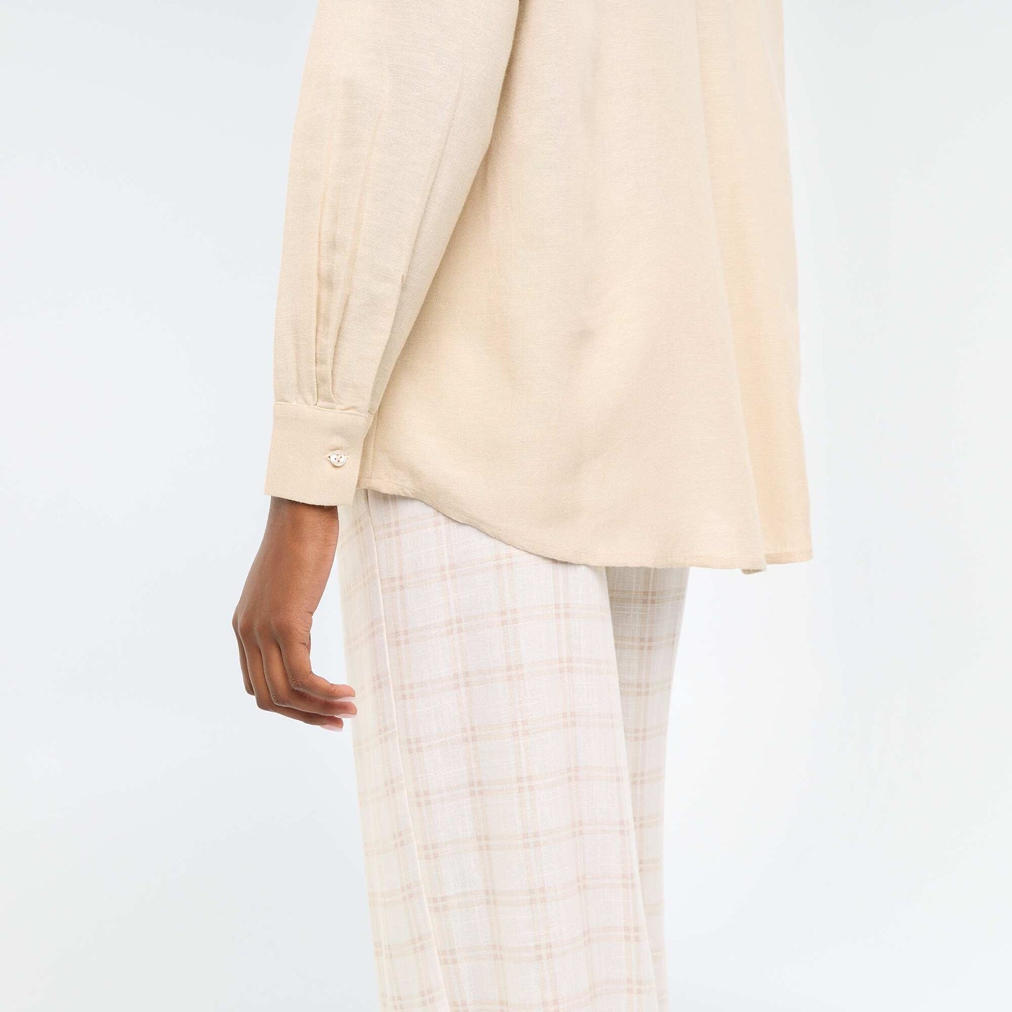 Blended Linen Shirt BEIGE