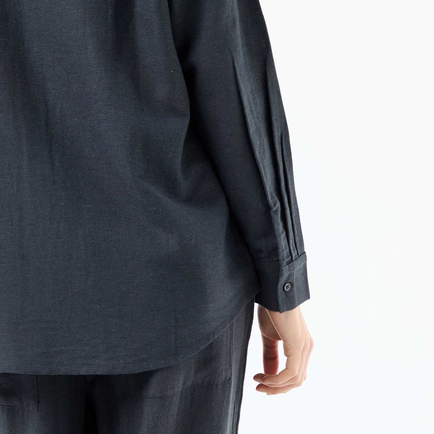 Blended Linen Shirt BLUE