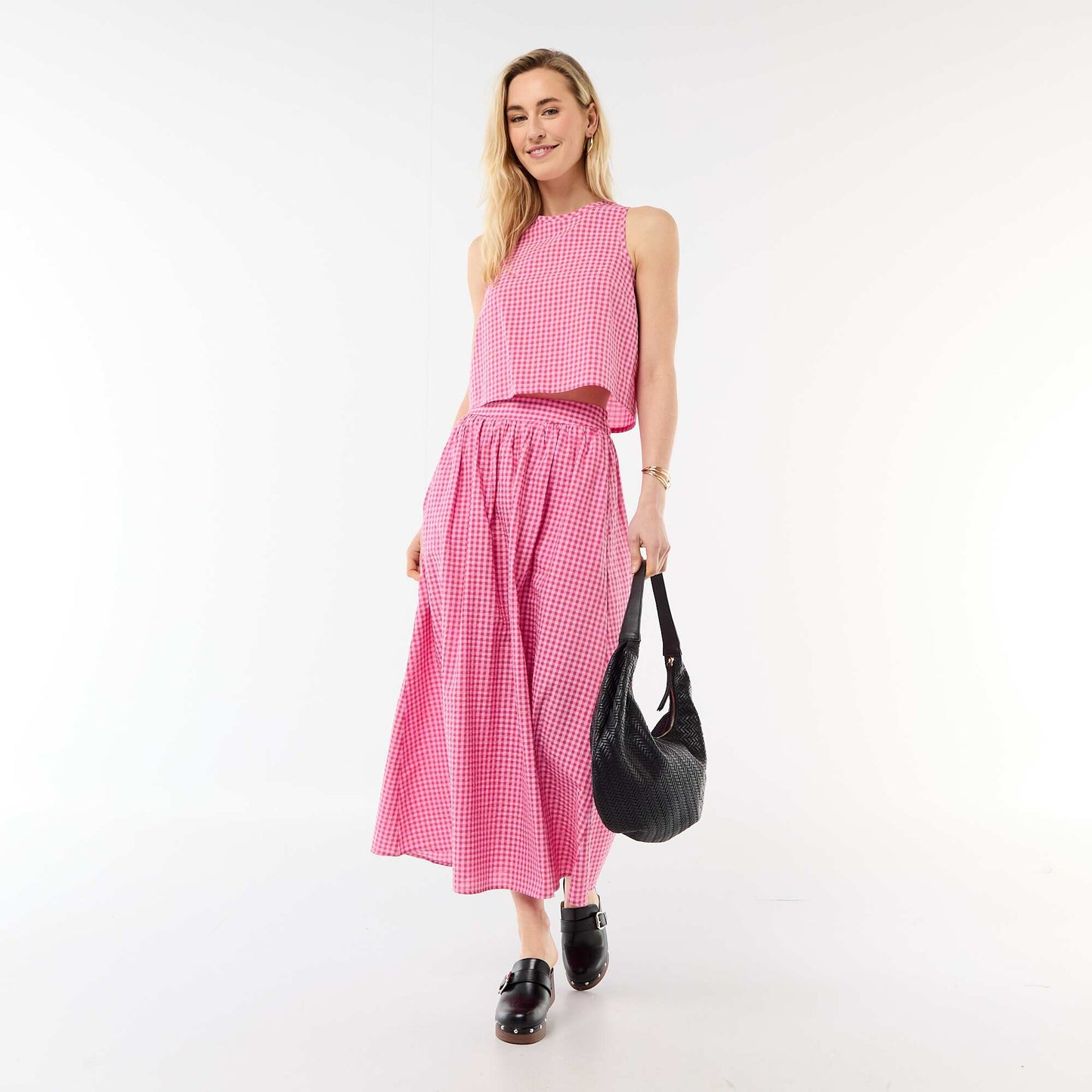 Gingham Sleeveless Top PINK