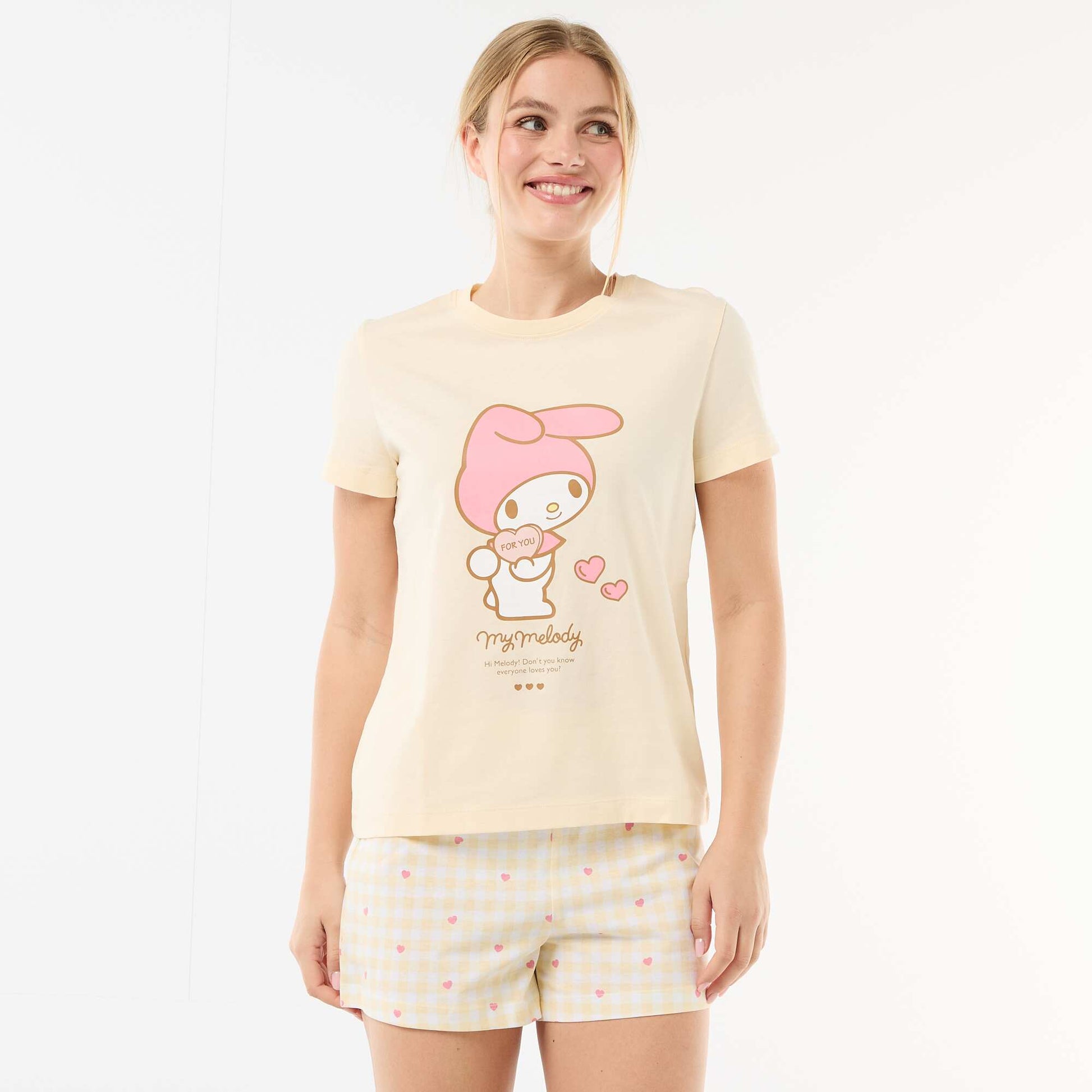 'My Melody' Short Pajama Set - 2 Pieces YELLOW
