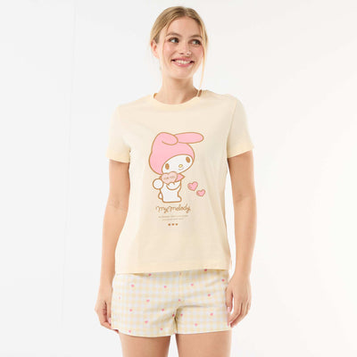 'My Melody' Short Pajama Set - 2 Pieces YELLOW