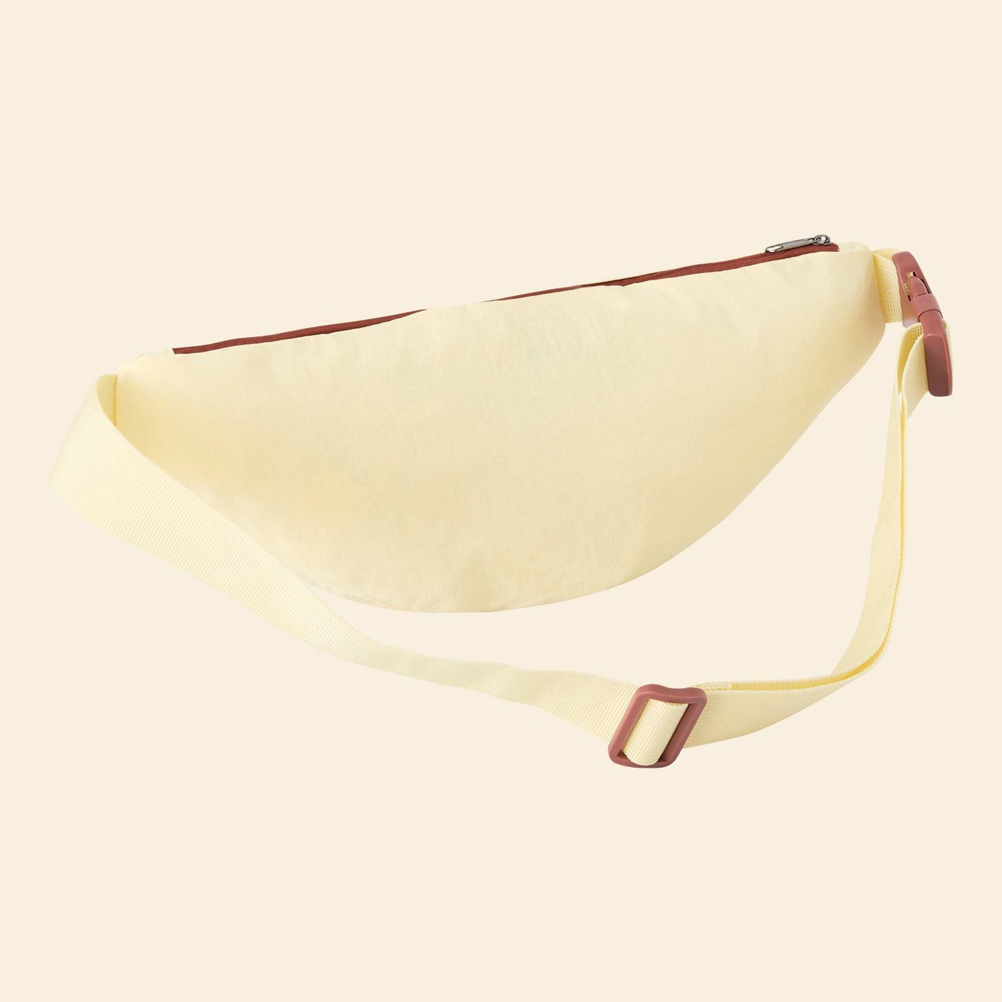 Sports Waist Bag with Exterior and Interior Pockets 15x40 cm YELLOW