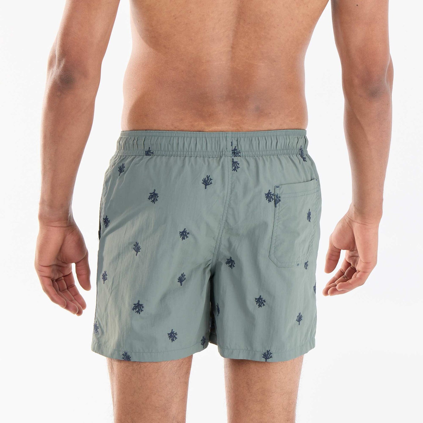 Patterned swim shorts GREEN