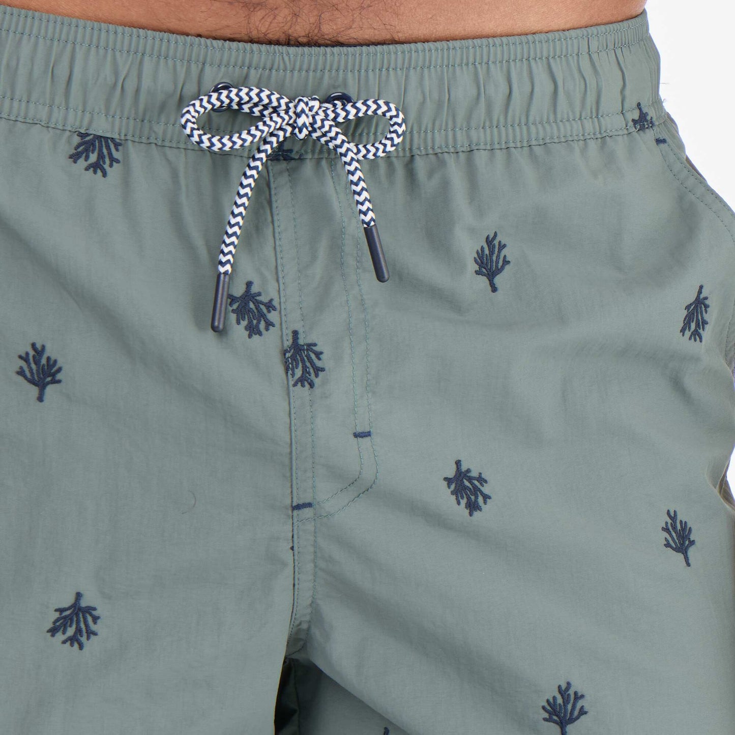 Patterned swim shorts GREEN