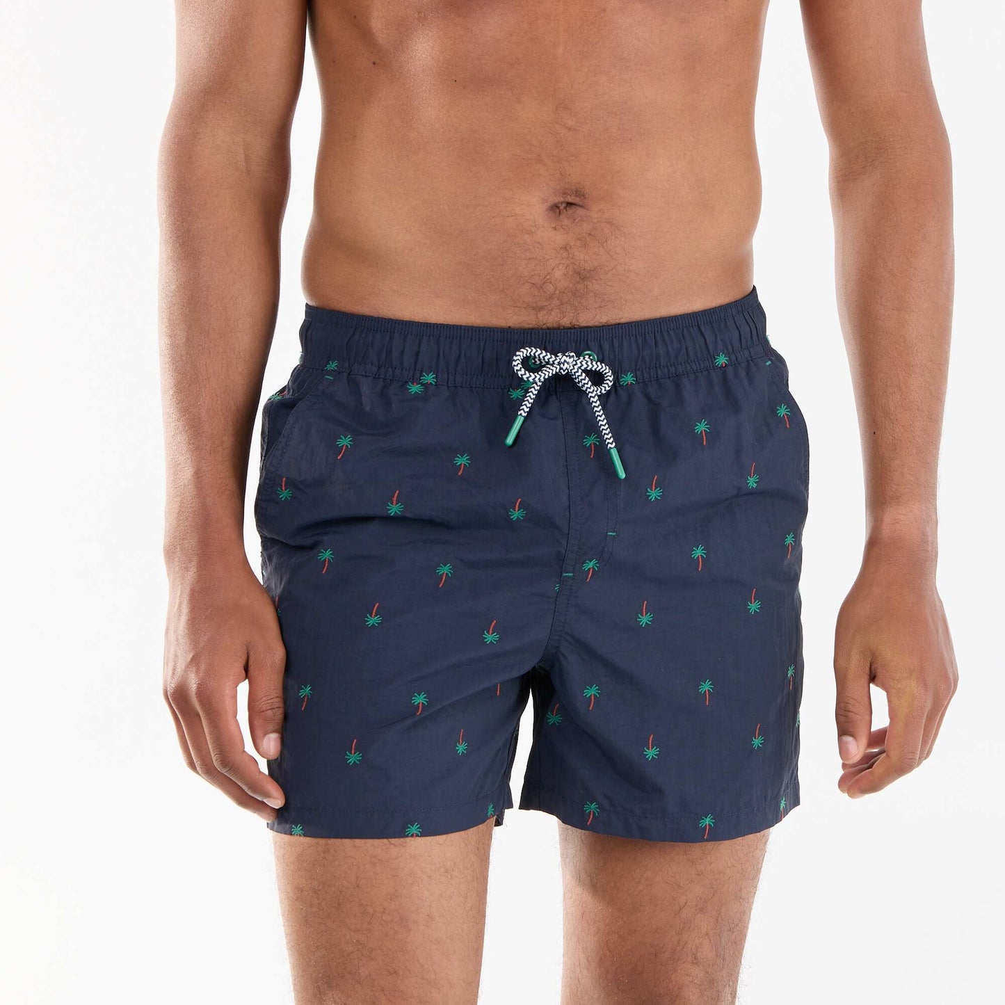 Patterned swim shorts BLUE