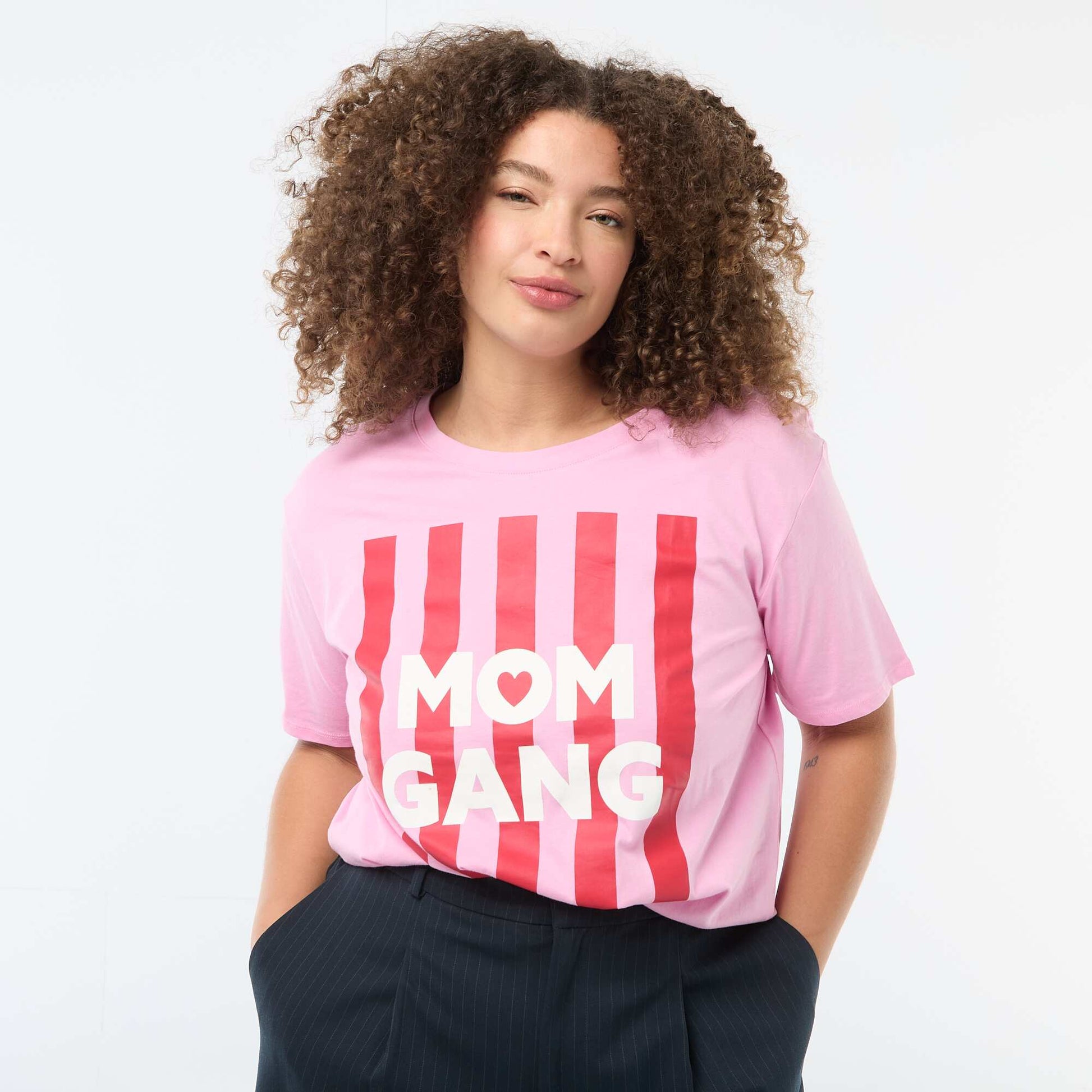 Mother's Day Print Short-Sleeve T-Shirt PINK