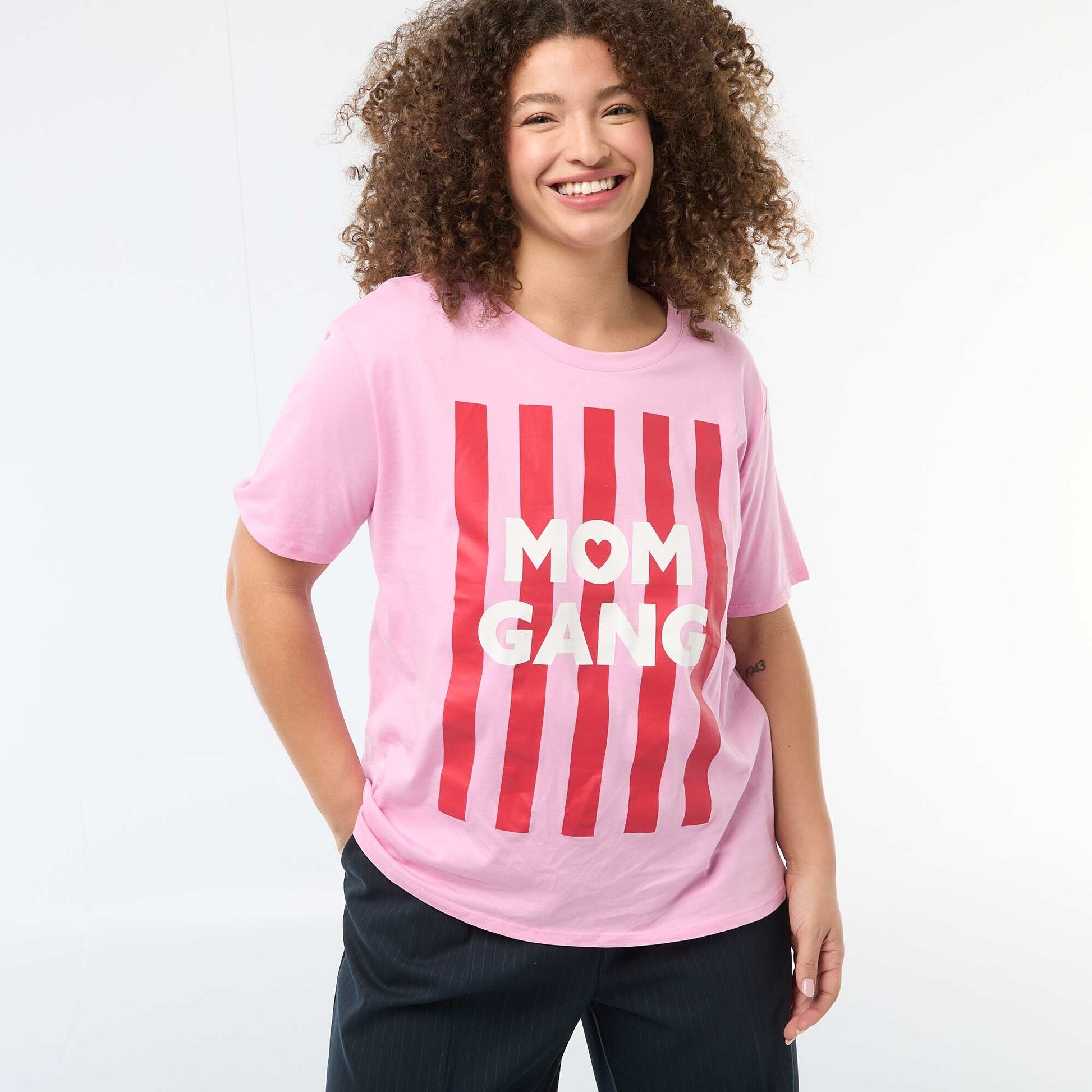 Mother's Day Print Short-Sleeve T-Shirt PINK