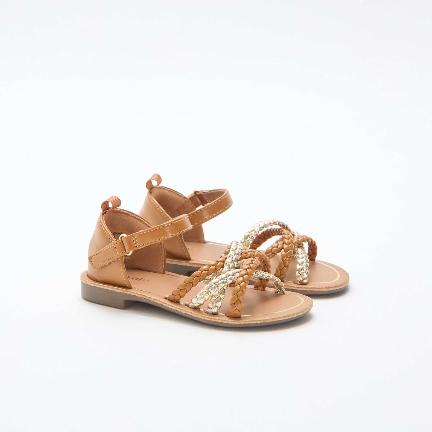 Braided Multi-Strap Sandals BROWN
