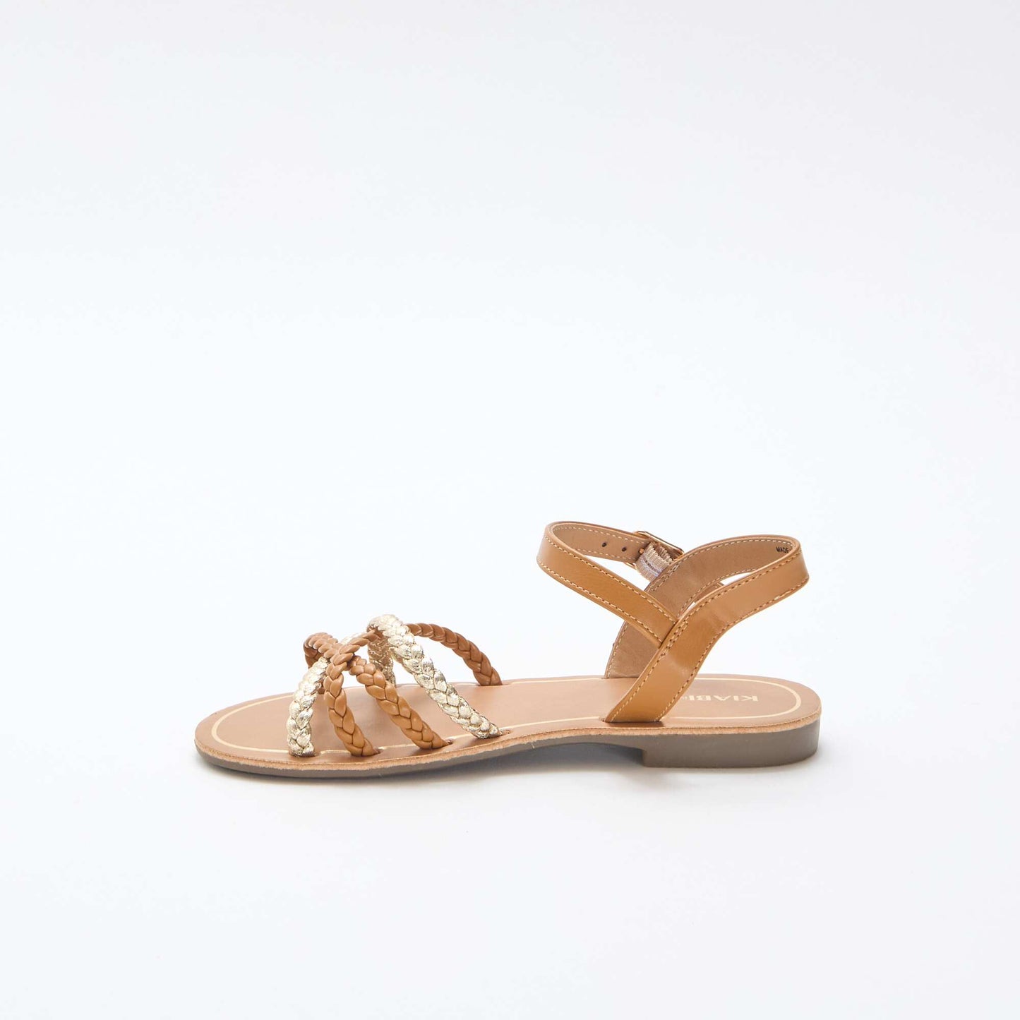 Multi-Strap Braided Sandals BROWN