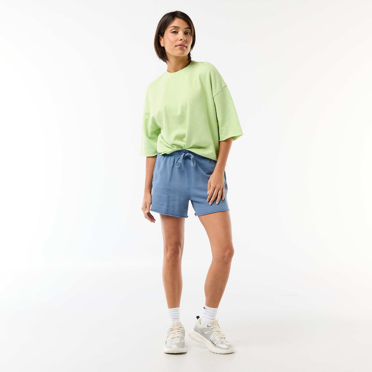 Plain French Terry Shorts BLUE
