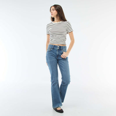 Low-Rise Bootcut Jeans BLUE
