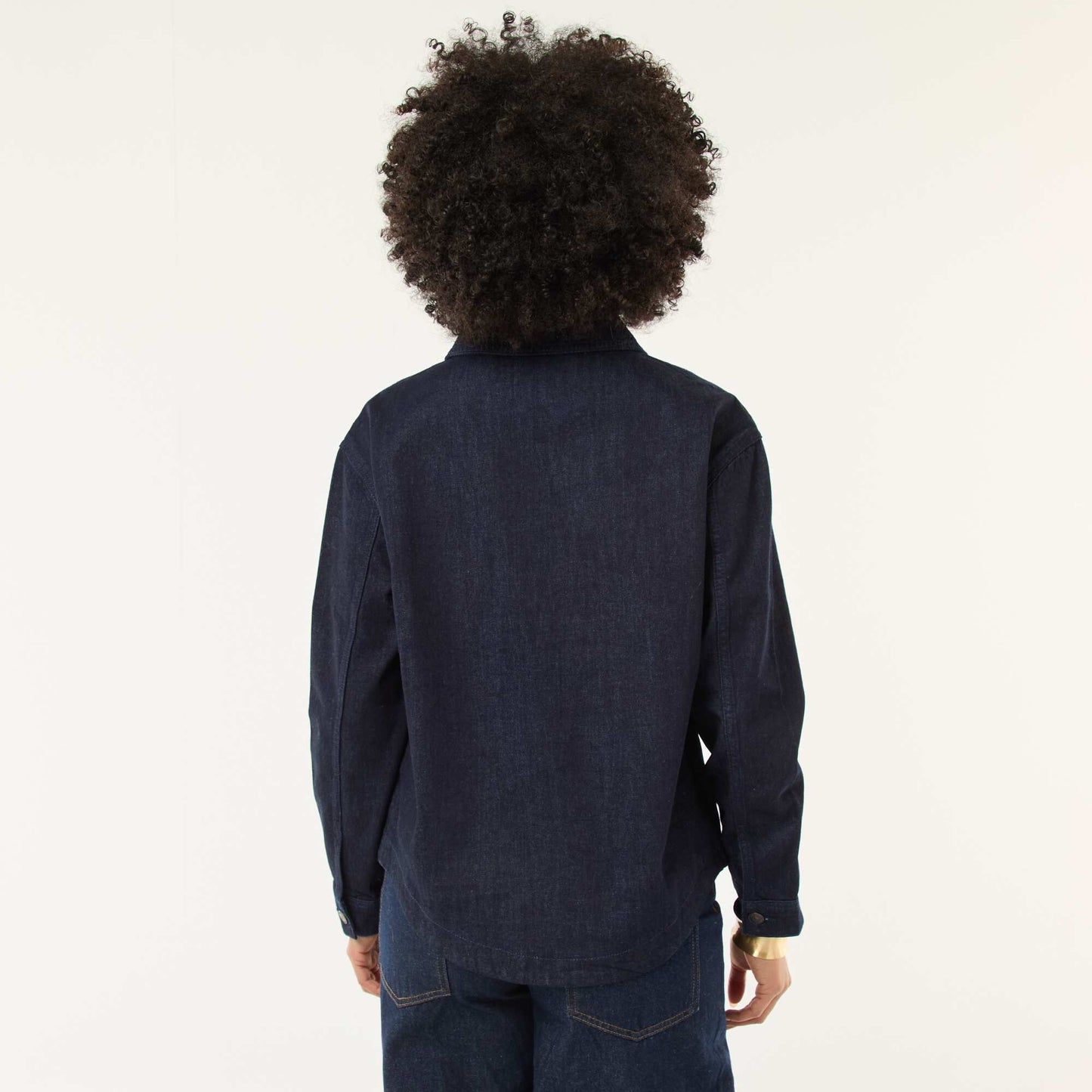Long-Sleeved Denim Shirt BLUE