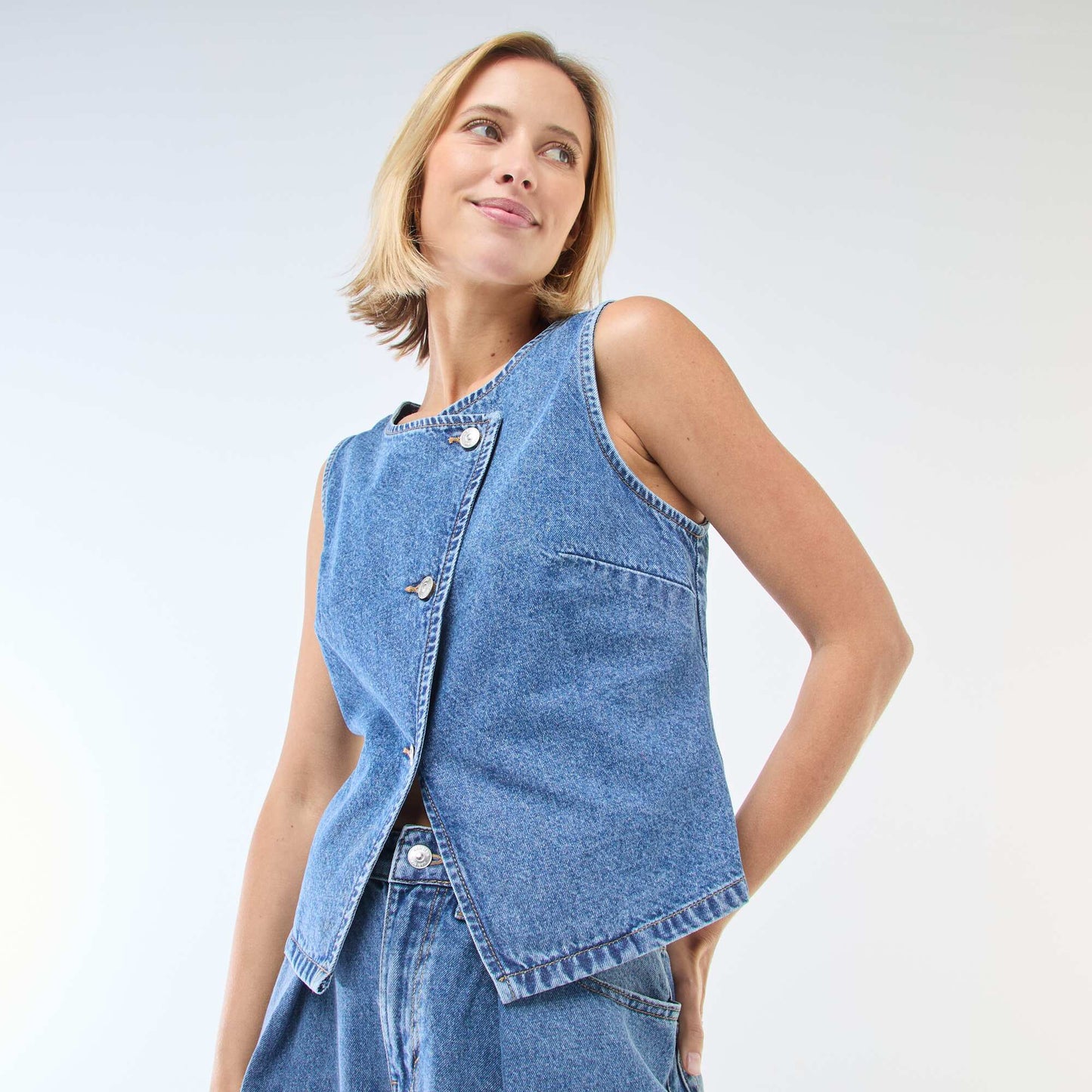Denim Suit Vest BLUE
