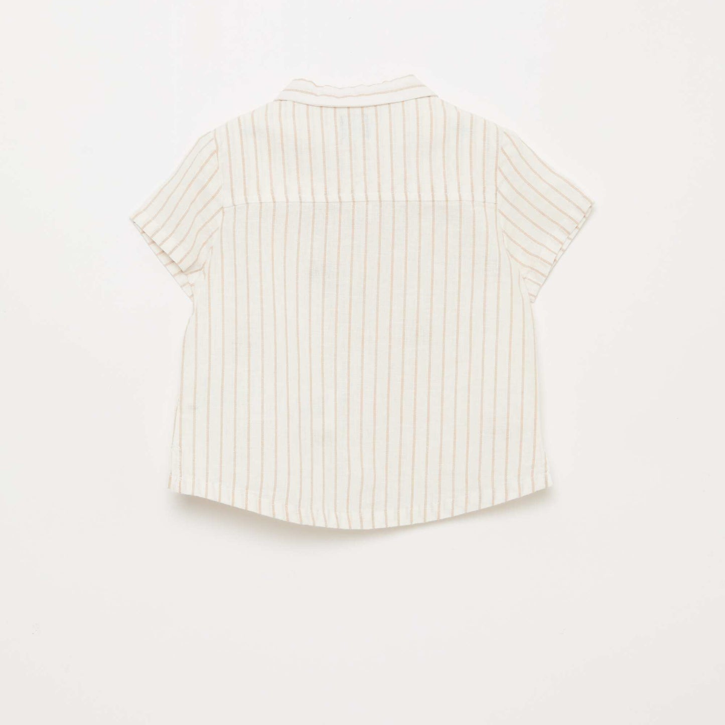 Striped and Patterned Short-Sleeve Shirt WHITE