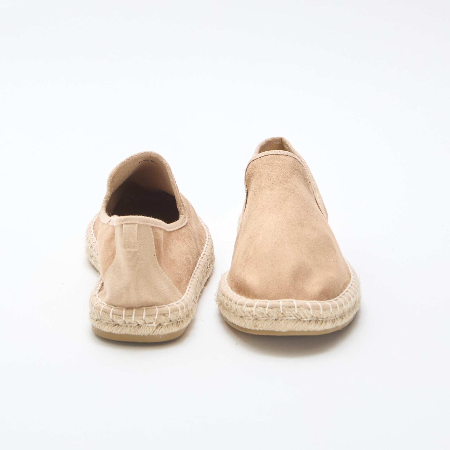 Faux Suede Espadrilles with Flat Sole BROWN