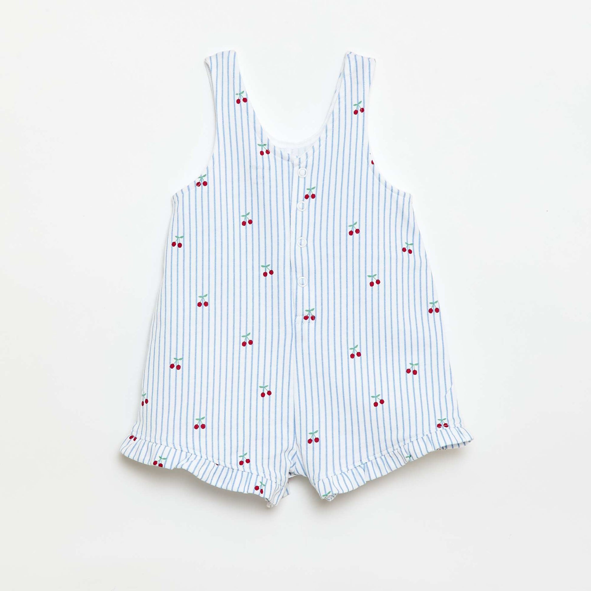 2-Piece T-shirt + Playsuit Set WHITE