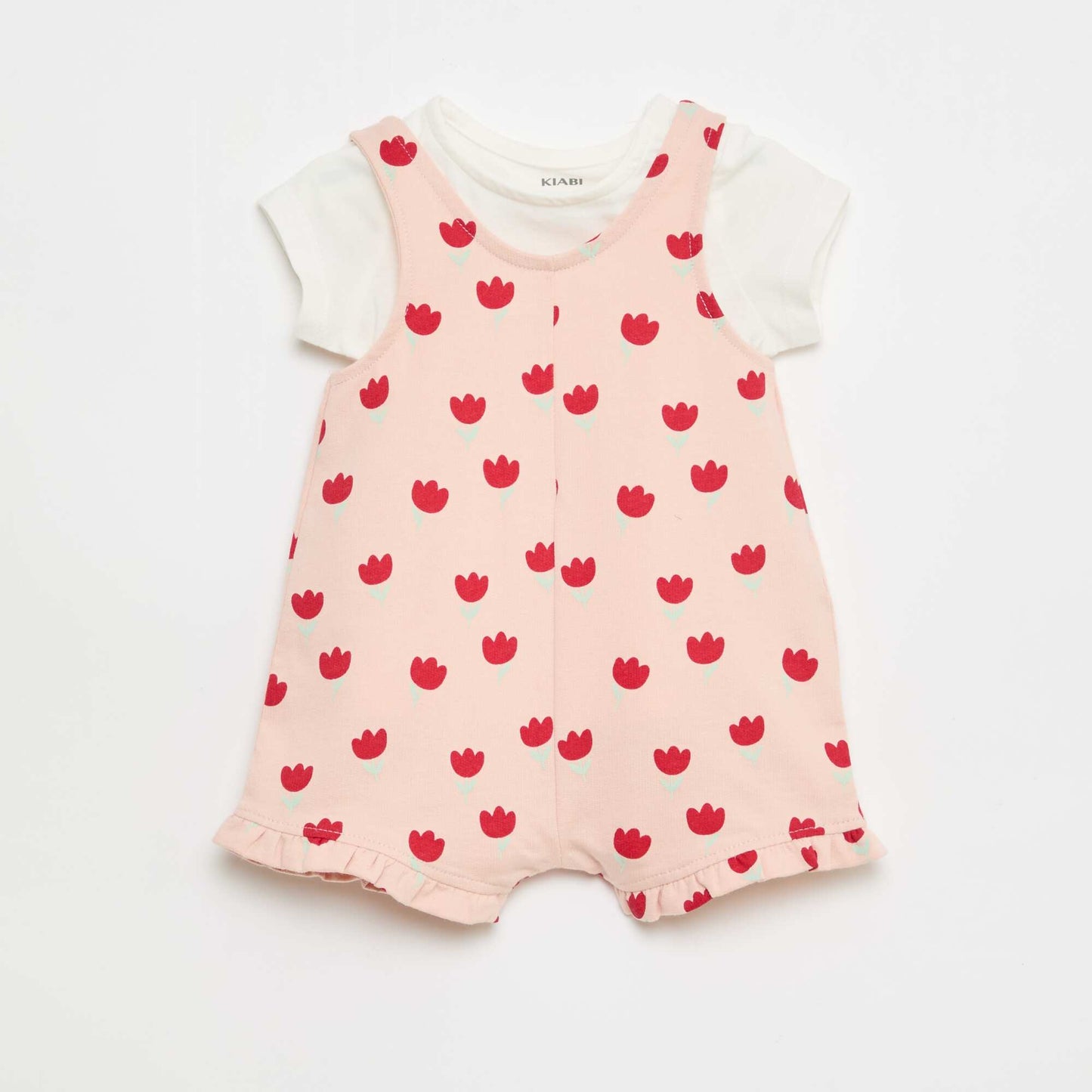 2-Piece T-shirt + Romper Set PINK